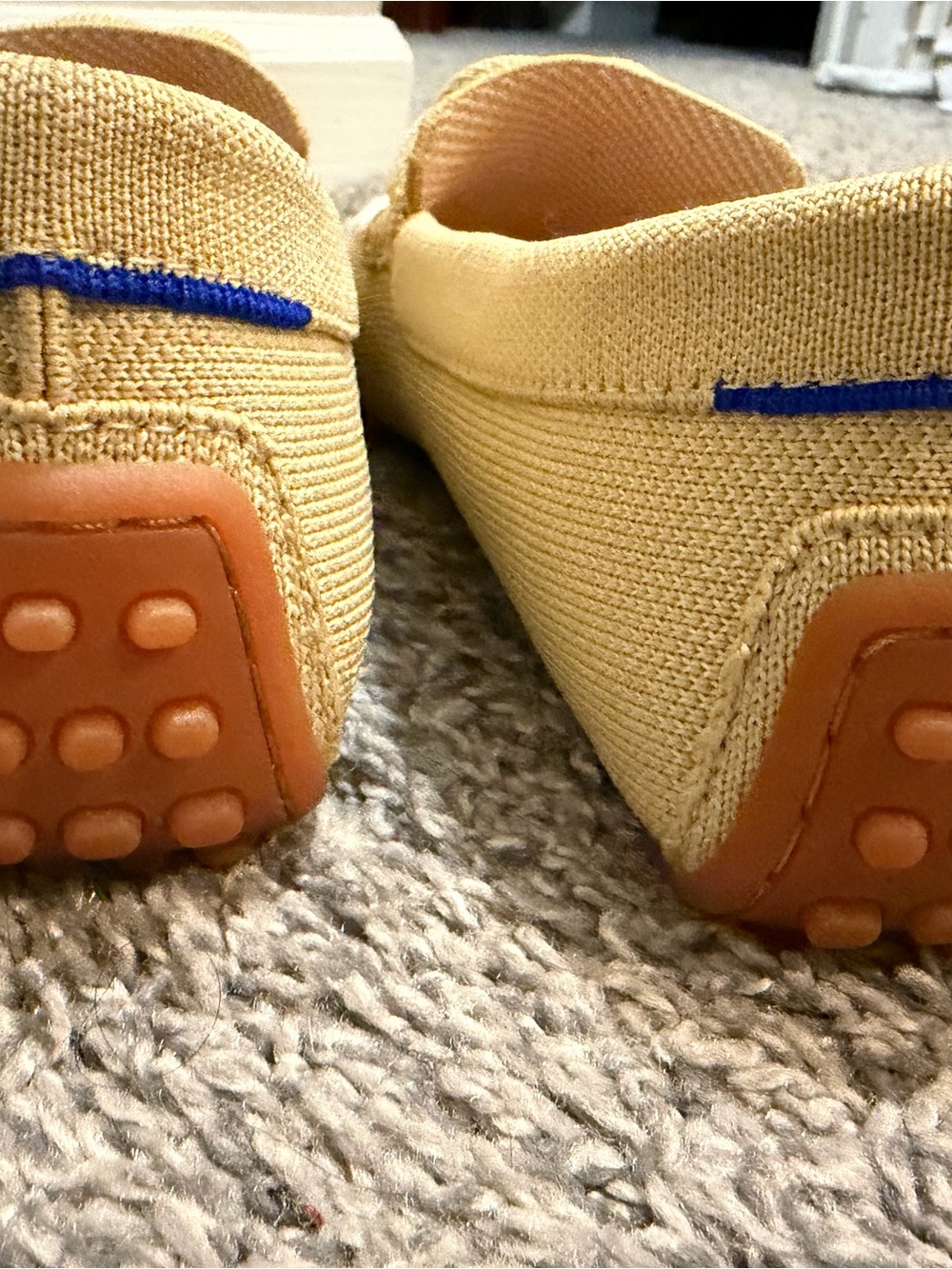 Rothy's Braided Canvas Loafers in Cream, Tan and Pink Insole - Picture 4 of 4